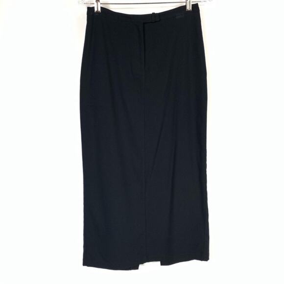 Black Midi Maxi Skirt Sz 6 Stretch Merona - Picture 1 of 5